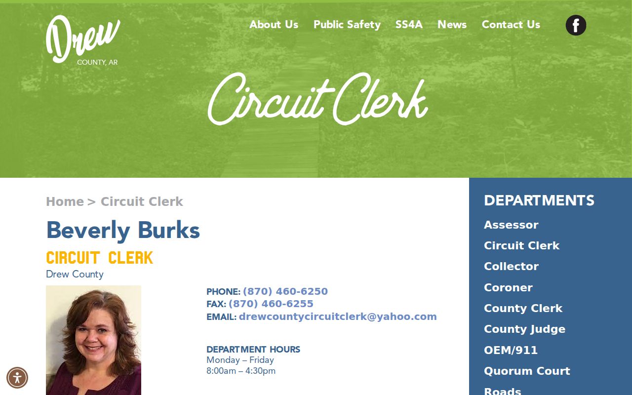 Drew County warrant lookup Circuit Clerk records office
