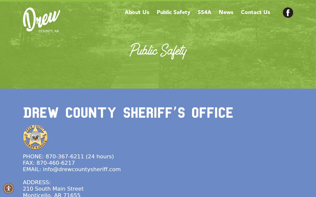 Drew County warrant lookup sheriff contact details