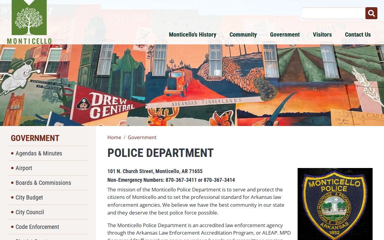 Drew County outstanding warrant Monticello Police contact