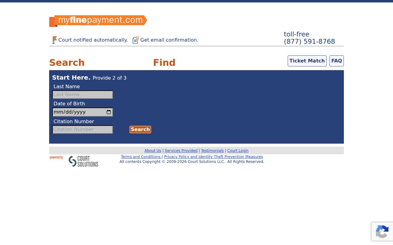 Drew County outstanding warrant citation payment fields