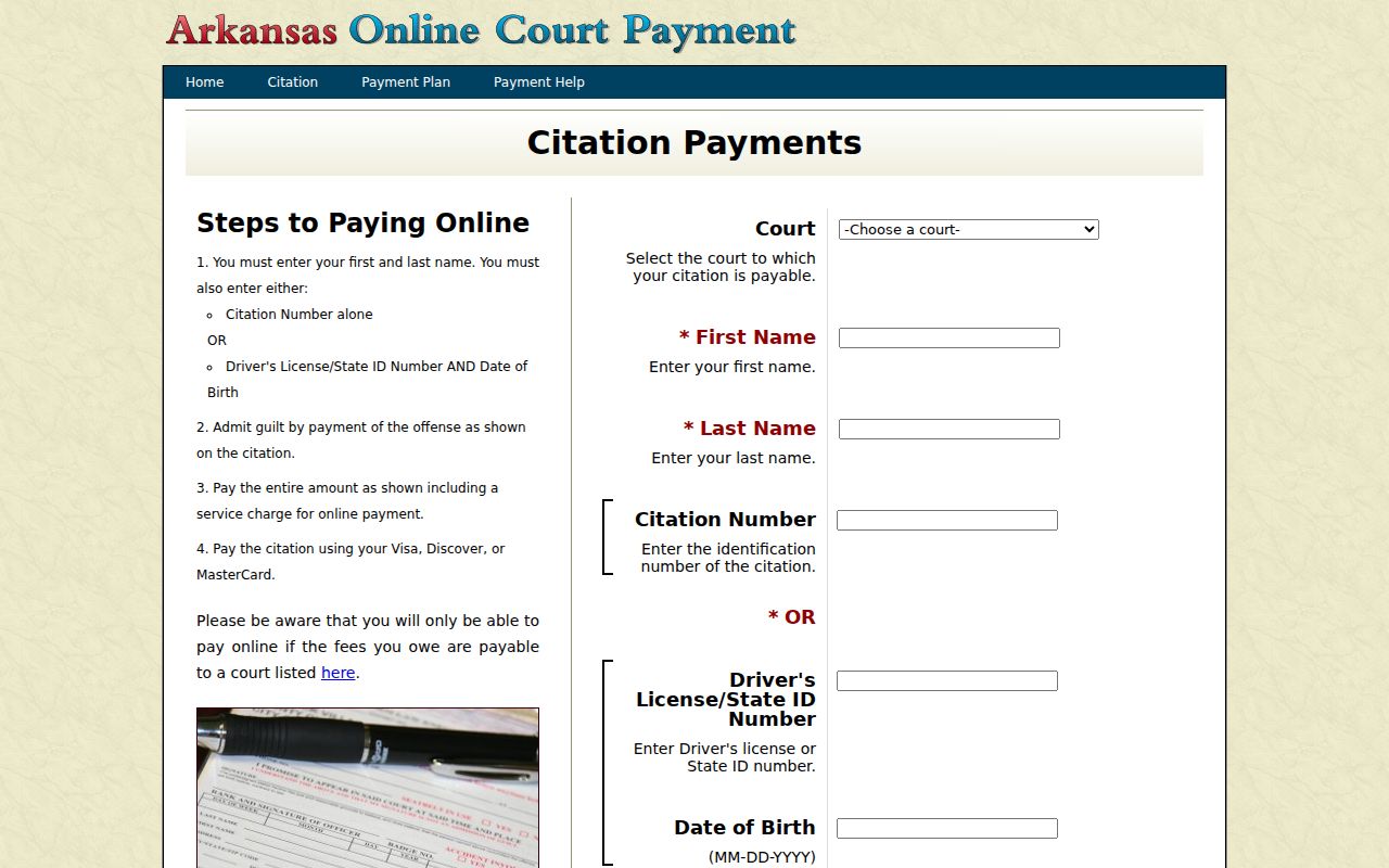 Drew County bench warrant citation lookup and FTA warning