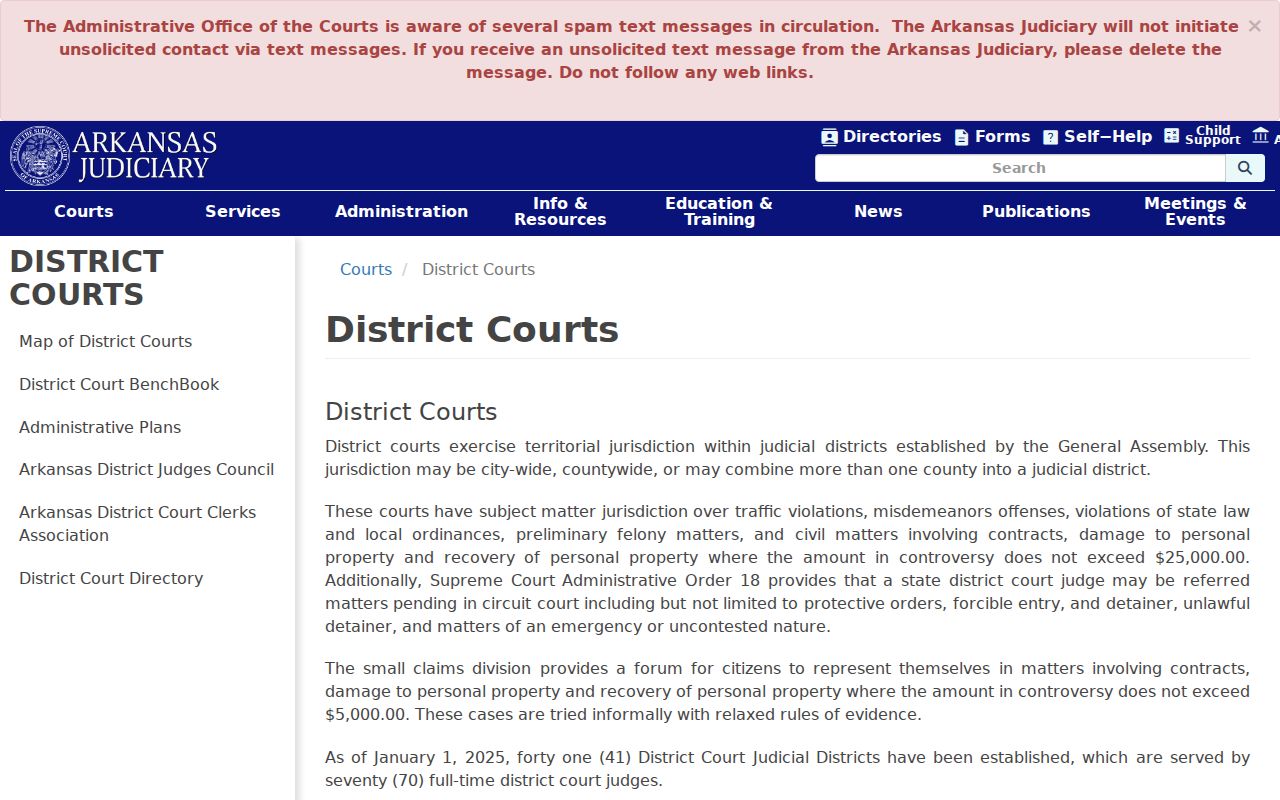 Drew County bench warrant state district court directory