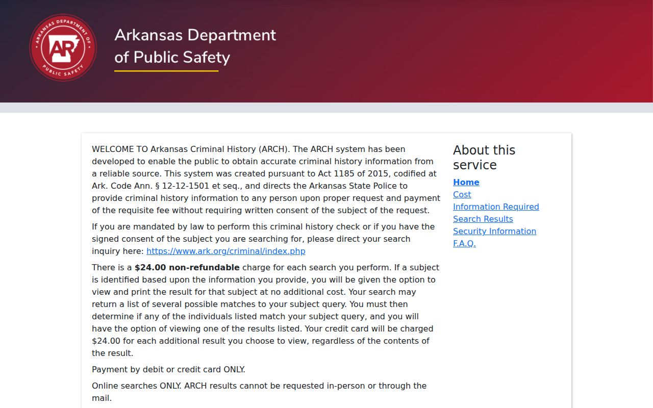 Drew County traffic warrant search compared with ARCH criminal history