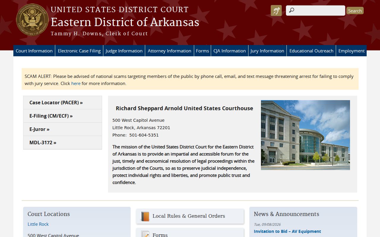 Drew County traffic warrant compared with Eastern District federal court
